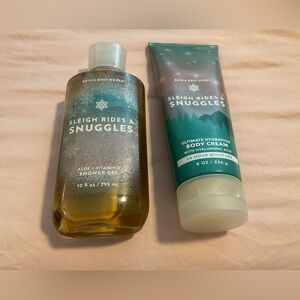 2 New. Bath & Body Works Products in Sleigh Rides & Snuggles Retired Scent